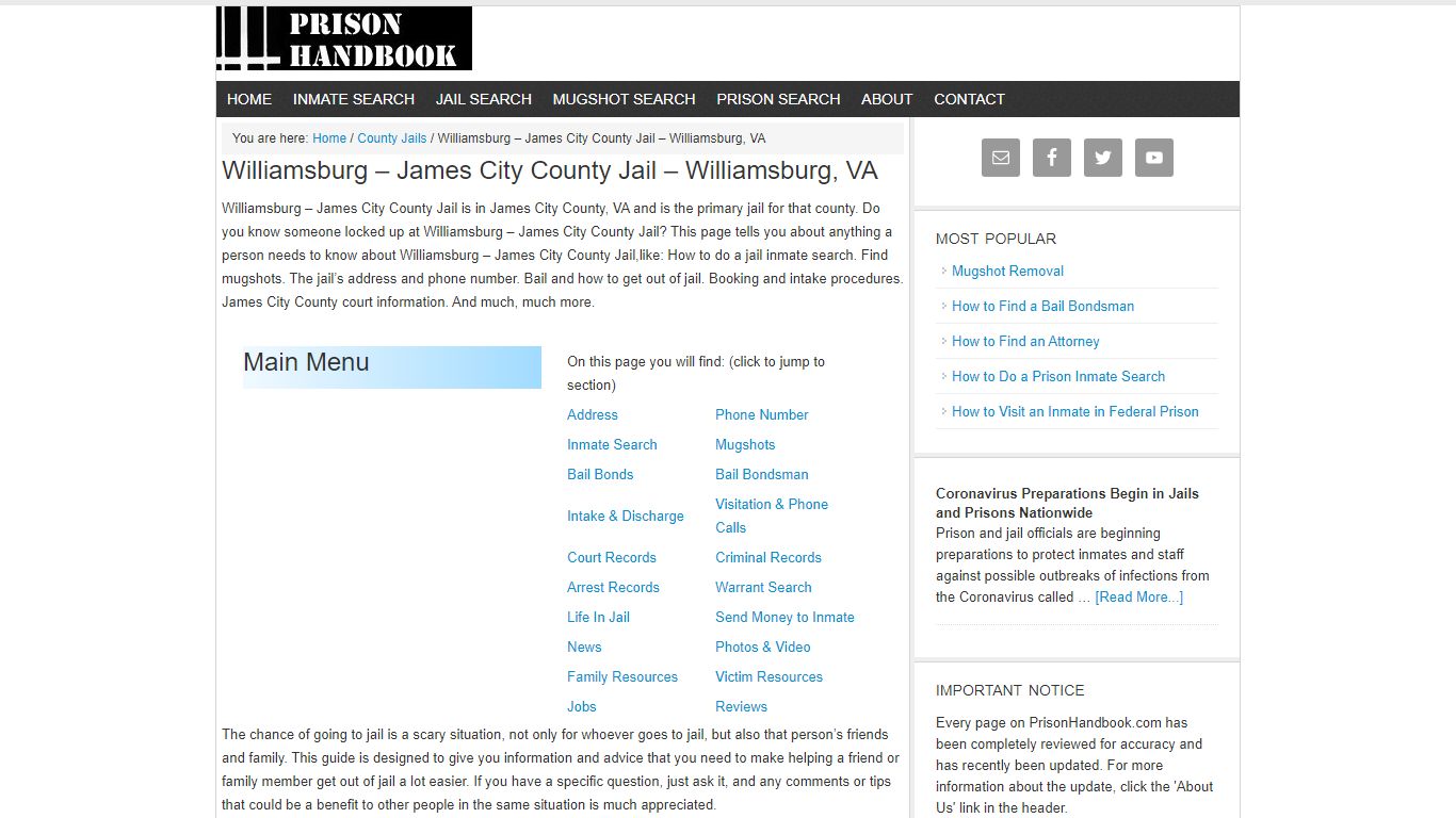 Williamsburg – James City County Jail – Williamsburg, VA